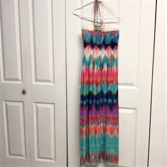 Heart Soul Maxi Dress Size S Bright Multi Color - Picture 3 of 5